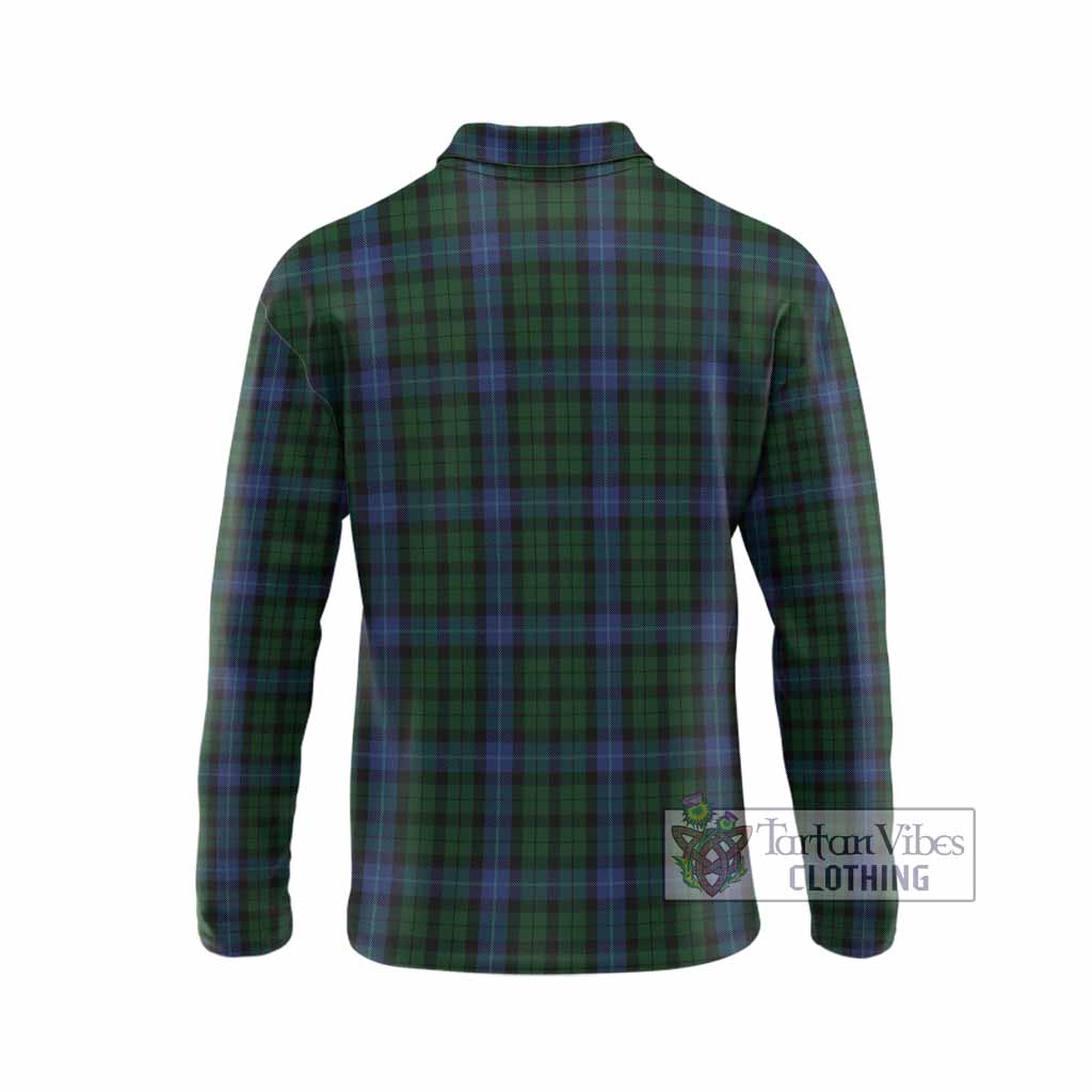 MacIntyre (McIntyre) Tartan Crest Long Sleeve Polo Shirt Ferocious Lion Style