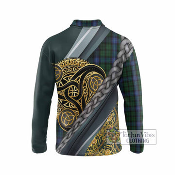 MacIntyre (McIntyre) Tartan Crest Long Sleeve Polo Shirt Scottish Triskele Celtic