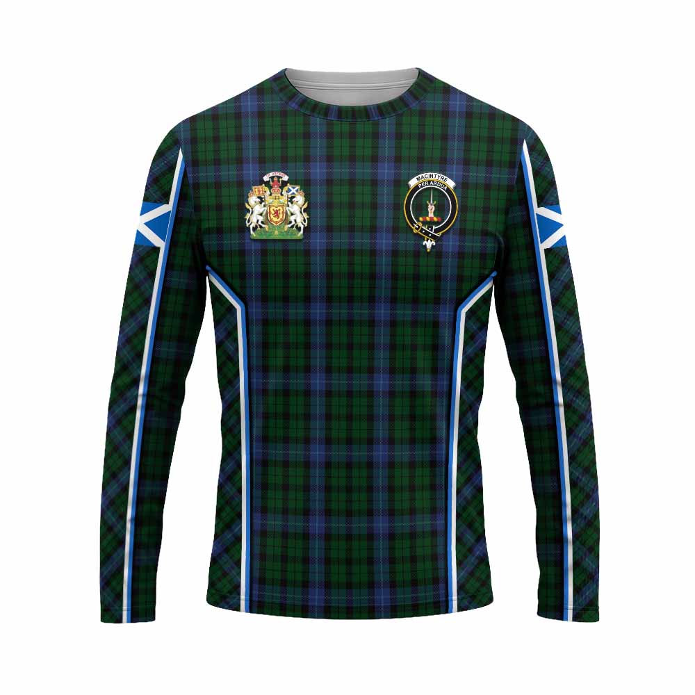MacIntyre (McIntyre) Tartan Crest Long Sleeve T-Shirt Scotland Coat of Arm Flag Style - Tartan Vibes Clothing
