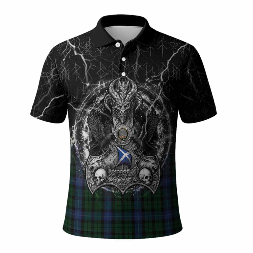 MacIntyre (McIntyre) Tartan Crest Polo Shirt Celtic Odin's Raven Legacy
