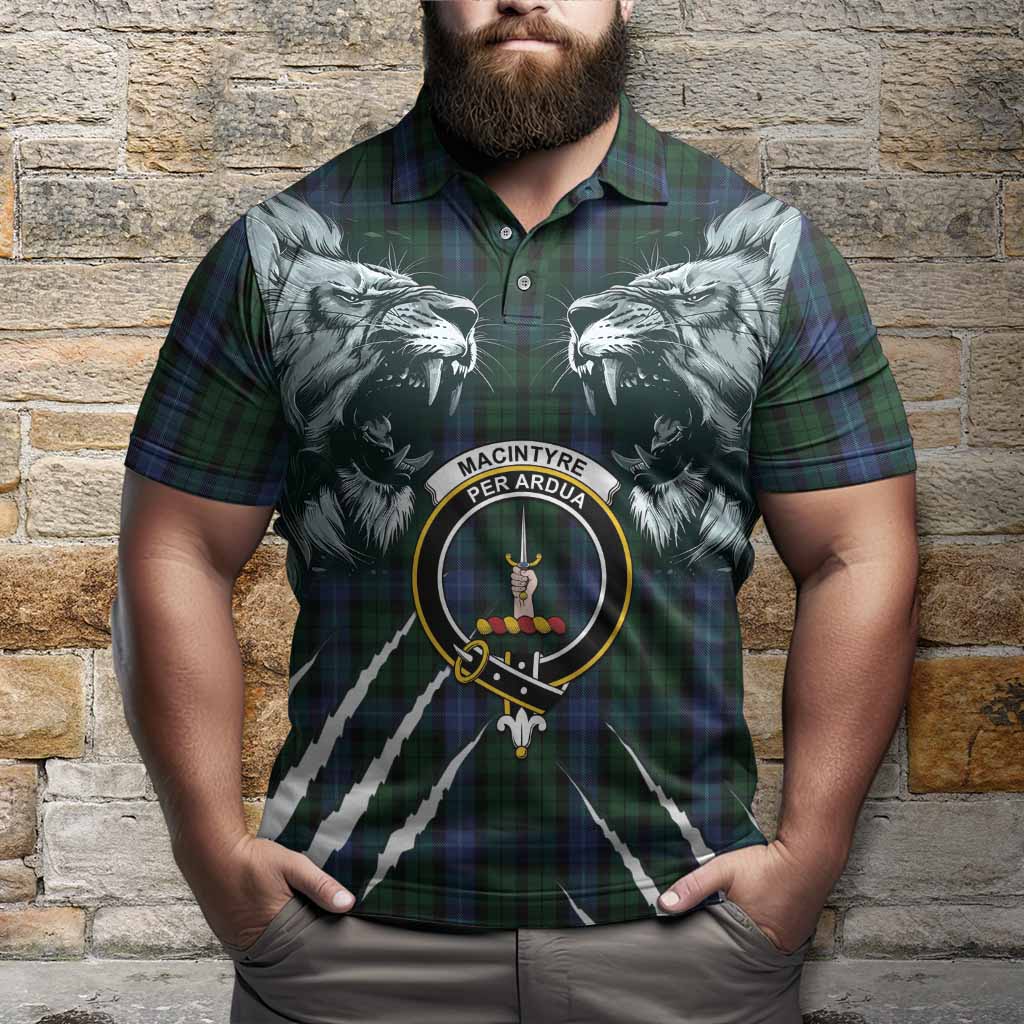 MacIntyre (McIntyre) Tartan Crest Polo Shirt Ferocious Lion Style