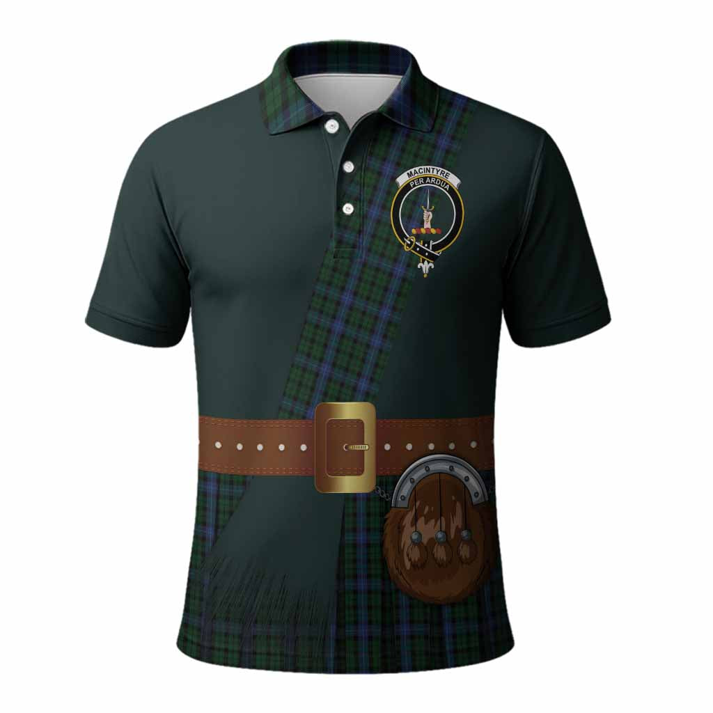 MacIntyre (McIntyre) Tartan Crest Polo Shirt Kilt Costume Style