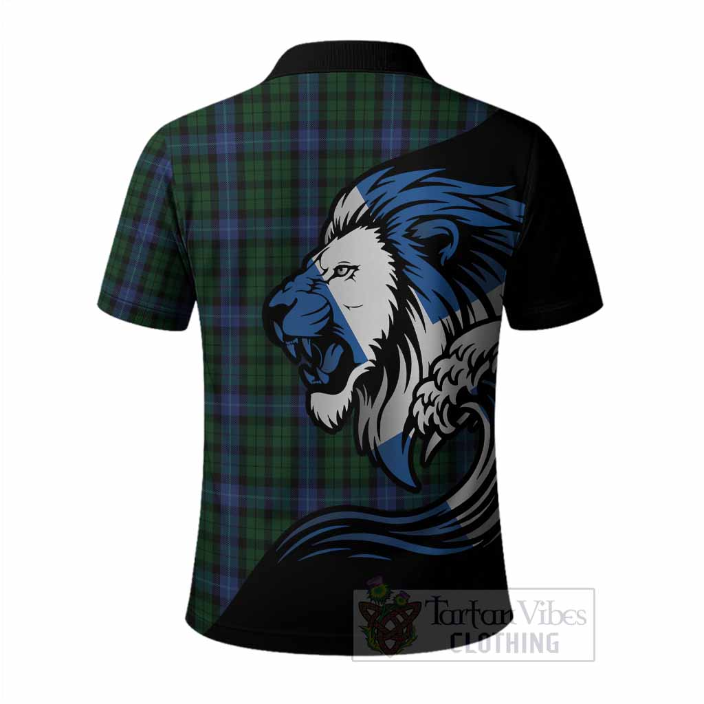 MacIntyre (McIntyre) Tartan Crest Polo Shirt Scottish Golden Lions Wave Flow