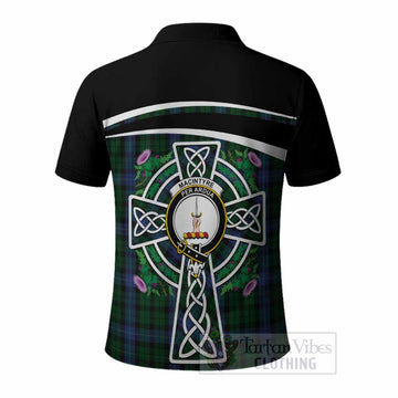 MacIntyre (McIntyre) Tartan Crest Polo Shirt Scottish Thistle Celtic Cross Alba Gu Brath