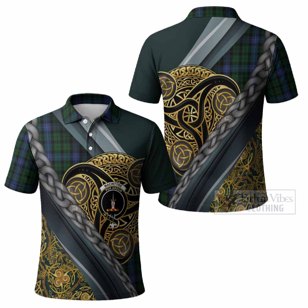 MacIntyre (McIntyre) Tartan Crest Polo Shirt Scottish Triskele Celtic