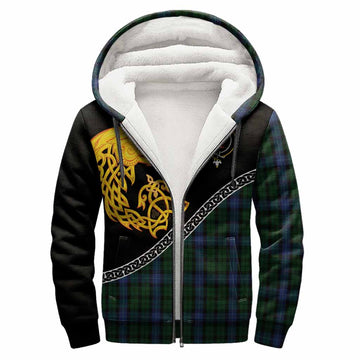 MacIntyre (McIntyre) Tartan Crest Sherpa Hoodie Legendary Dragon Knot Half Style