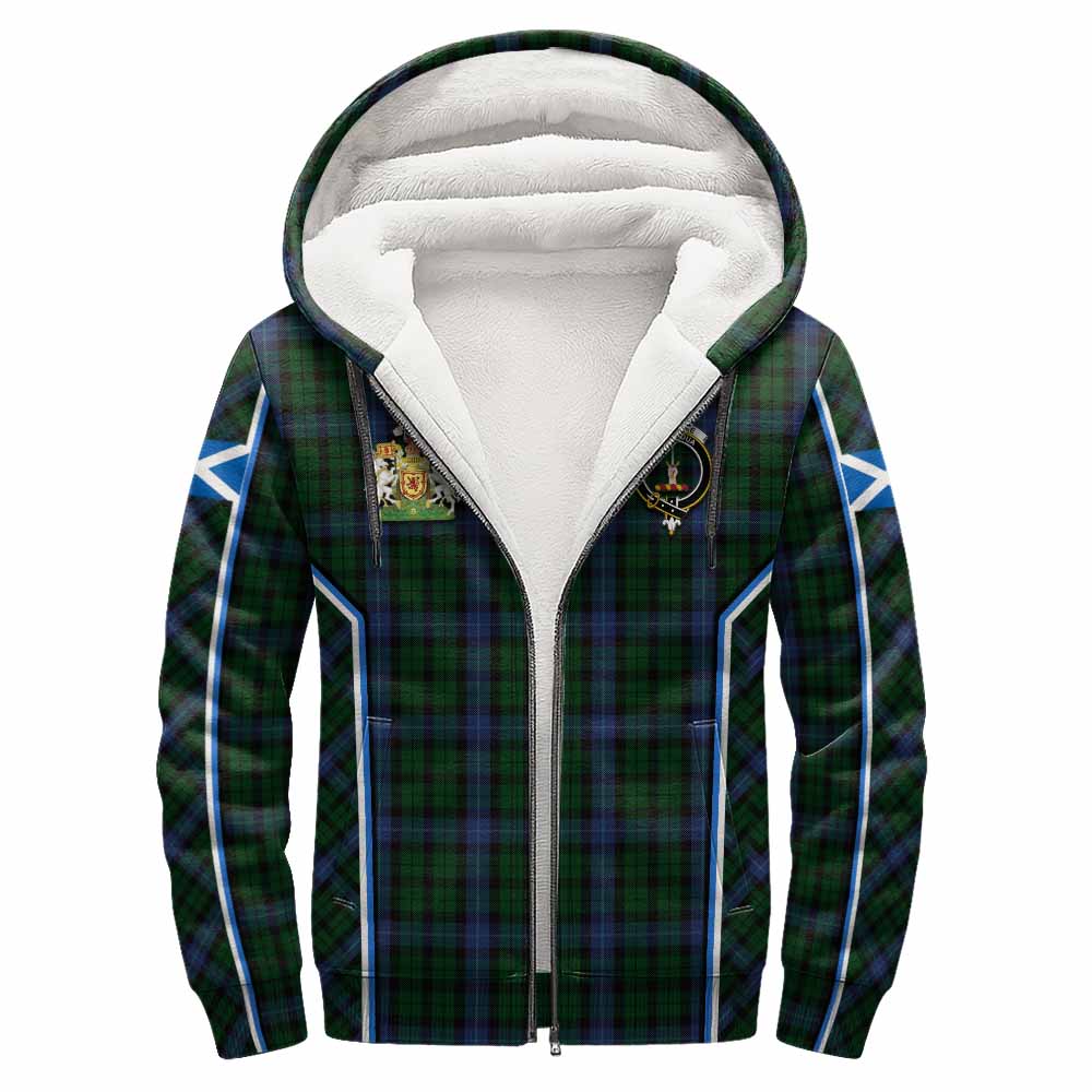 MacIntyre (McIntyre) Tartan Crest Sherpa Hoodie Scotland Coat of Arm Flag Style - Tartan Vibes Clothing