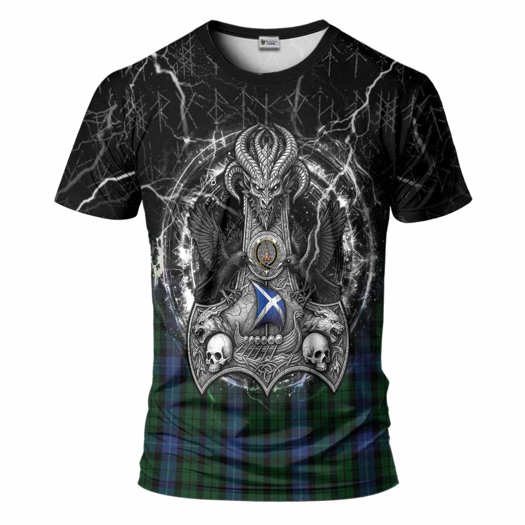 MacIntyre (McIntyre) Tartan Crest T-Shirt Celtic Odin's Raven Legacy