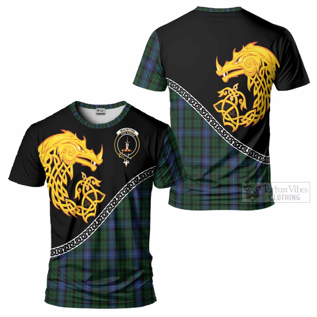 MacIntyre (McIntyre) Tartan Crest T-Shirt Legendary Dragon Knot Half Style