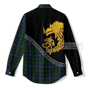 MacIntyre (McIntyre) Tartan Crest Women Casual Shirt Legendary Dragon Knot Half Style