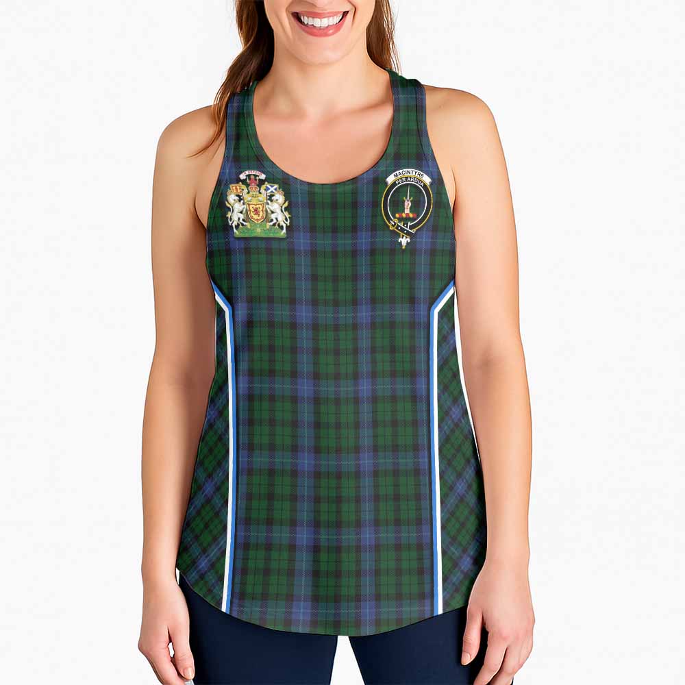 MacIntyre (McIntyre) Tartan Crest Women Racerback Tanks Scotland Coat of Arm Flag Style - Tartan Vibes Clothing