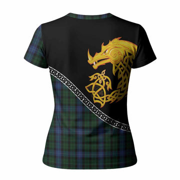 MacIntyre (McIntyre) Tartan Crest Women T shirt Legendary Dragon Knot Half Style