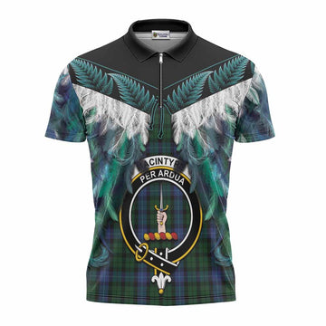 MacIntyre (McIntyre) Tartan Crest Zipper Polo Shirt New Zealand Maori Korowai Cloak