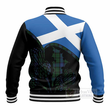 MacIntyre (McIntyre) Tartan Family Crest Baseball Jacket Scotland Thistle Floral Flag Style