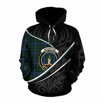 MacIntyre (McIntyre) Tartan Family Crest Cotton Hoodie Celtic Scottish Thistle Floral