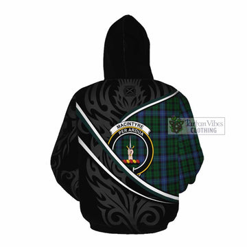 MacIntyre (McIntyre) Tartan Family Crest Cotton Hoodie Celtic Scottish Thistle Floral