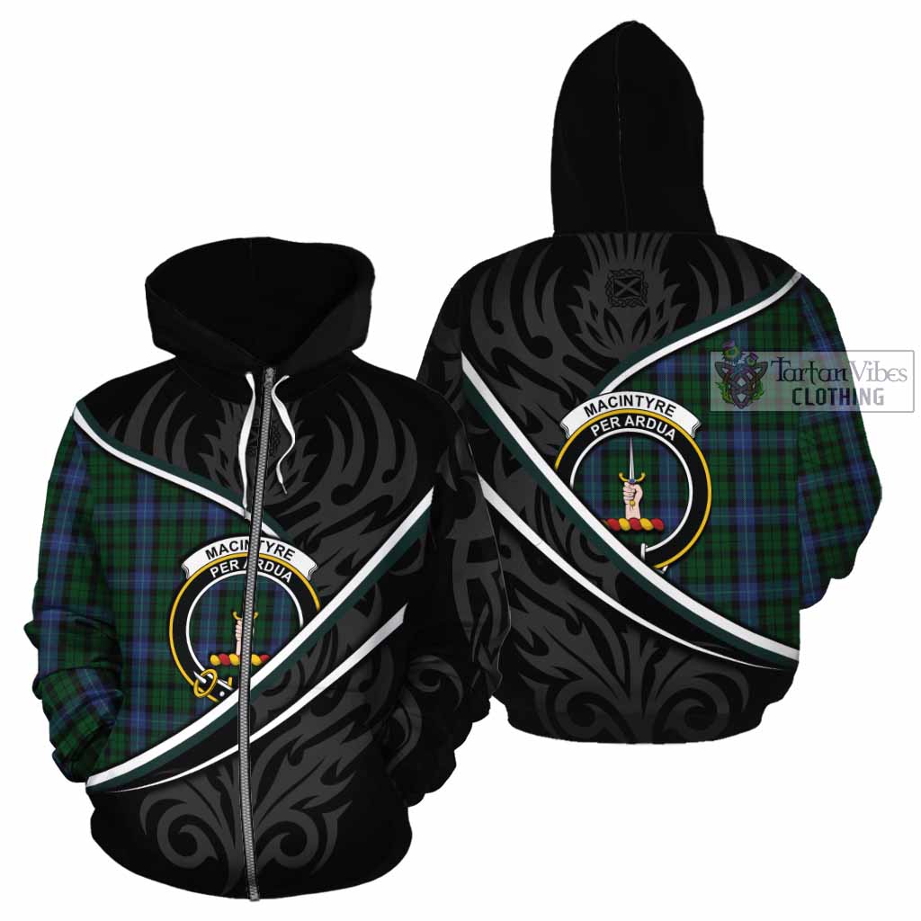 MacIntyre (McIntyre) Tartan Family Crest Cotton Hoodie Celtic Scottish Thistle Floral - Tartan Vibes Clothing