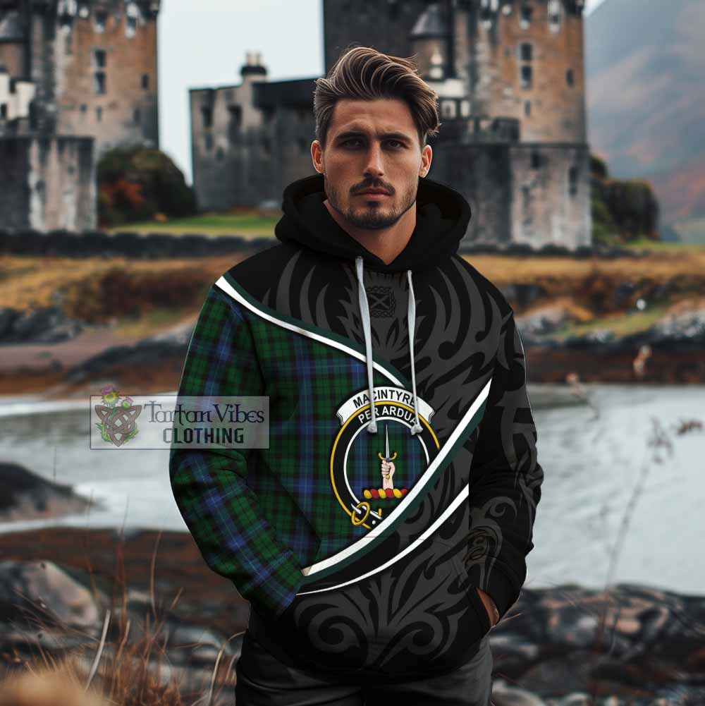 MacIntyre (McIntyre) Tartan Family Crest Cotton Hoodie Celtic Scottish Thistle Floral - Tartan Vibes Clothing