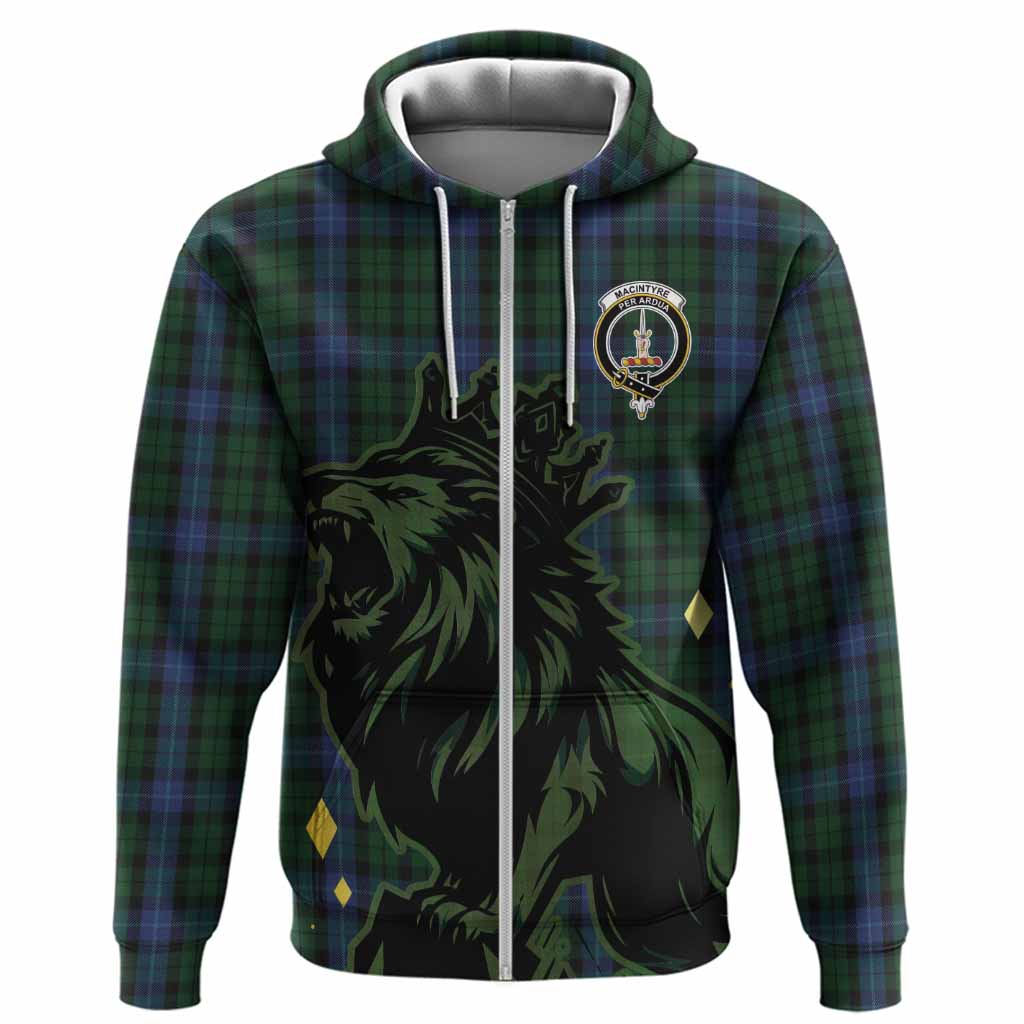 MacIntyre (McIntyre) Tartan Family Crest Hoodie Crowned Lion Roaring