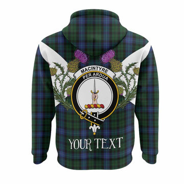 MacIntyre (McIntyre) Tartan Family Crest Hoodie Scottish Burns Night Thistle Floral