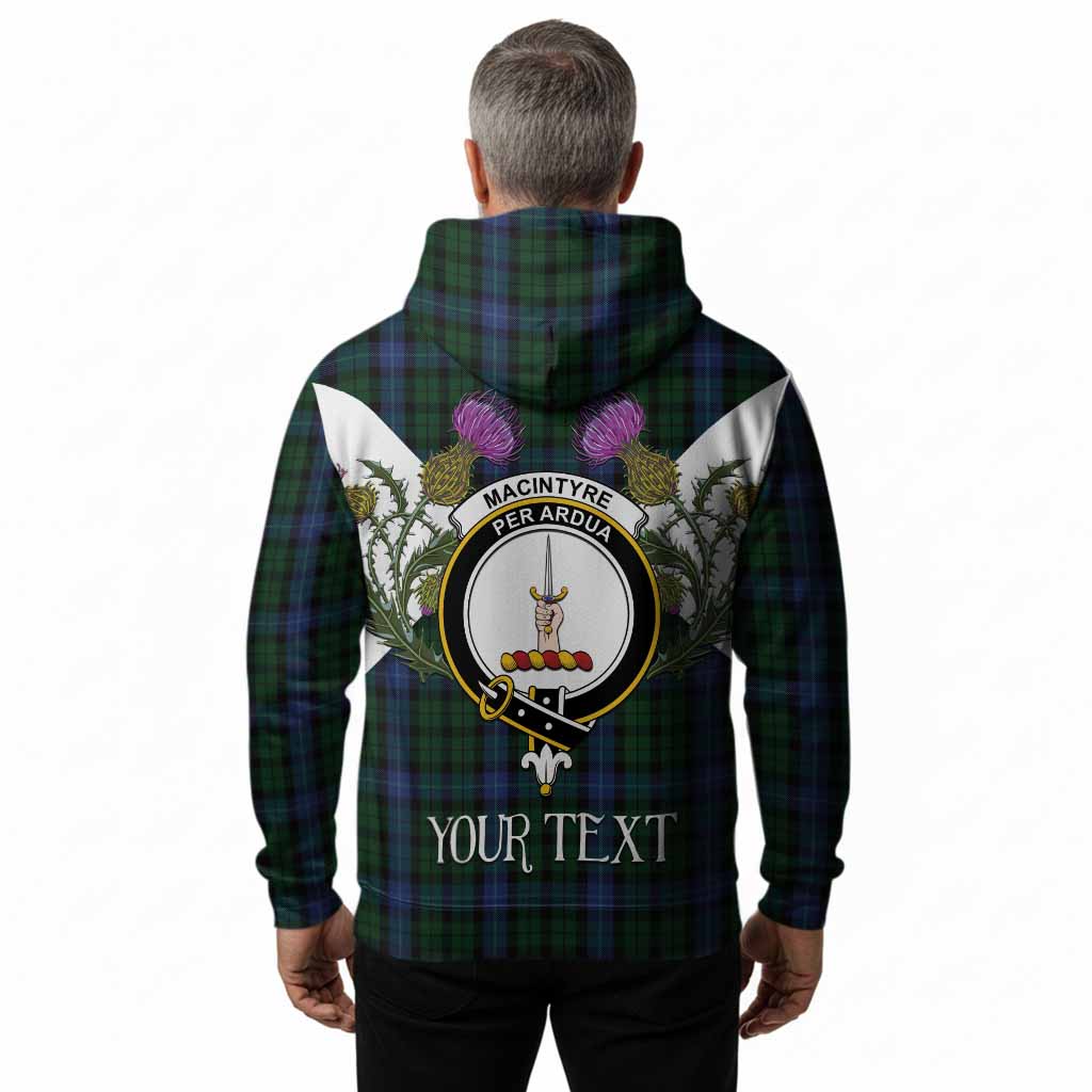 MacIntyre (McIntyre) Tartan Family Crest Hoodie Scottish Burns Night Thistle Floral