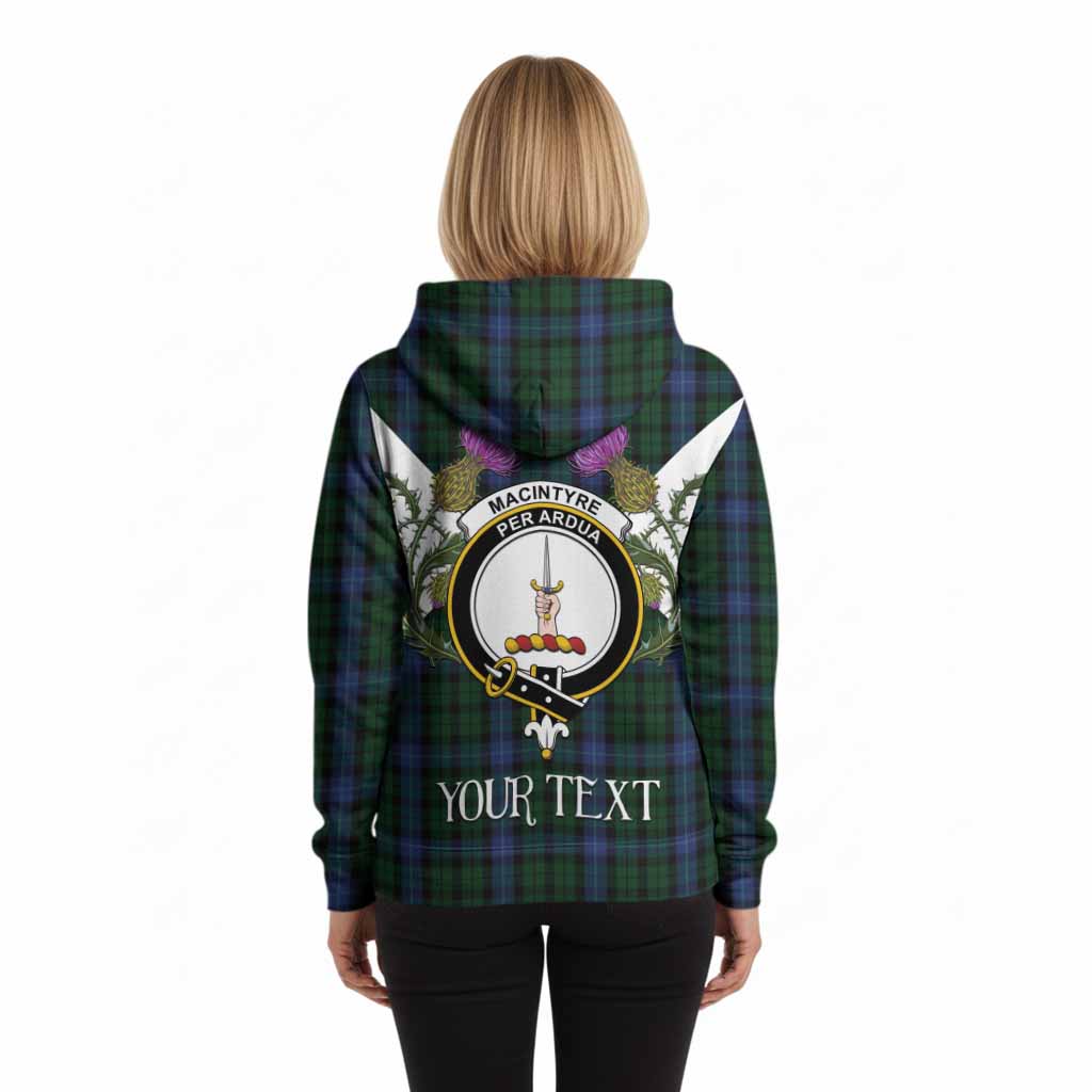 MacIntyre (McIntyre) Tartan Family Crest Hoodie Scottish Burns Night Thistle Floral