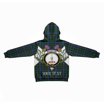 MacIntyre (McIntyre) Tartan Family Crest Kid Hoodie Scottish Burns Night Thistle Floral