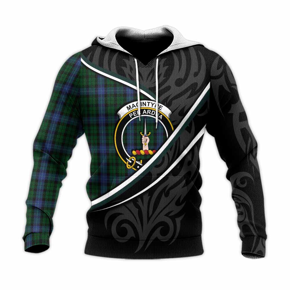 MacIntyre (McIntyre) Tartan Family Crest Knitted Hoodie Celtic Scottish Thistle Floral - Tartan Vibes Clothing