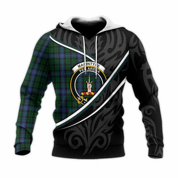MacIntyre (McIntyre) Tartan Family Crest Knitted Hoodie Celtic Scottish Thistle Floral