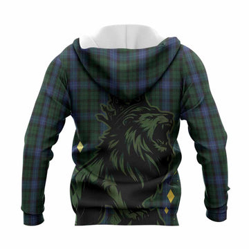 MacIntyre (McIntyre) Tartan Family Crest Knitted Hoodie Crowned Lion Roaring