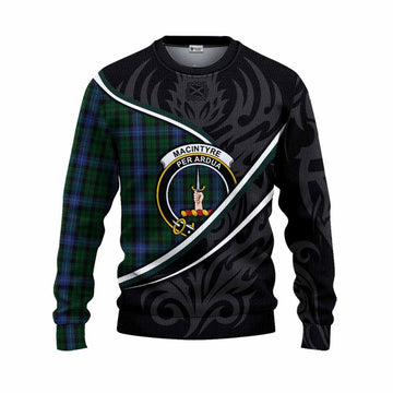 MacIntyre (McIntyre) Tartan Family Crest Knitted Sweater Celtic Scottish Thistle Floral - Tartan Vibes Clothing