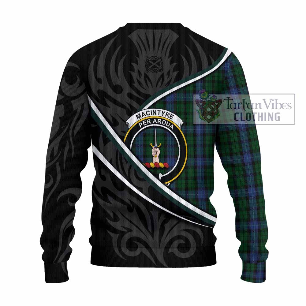 MacIntyre (McIntyre) Tartan Family Crest Knitted Sweater Celtic Scottish Thistle Floral - Tartan Vibes Clothing