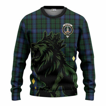 MacIntyre (McIntyre) Tartan Family Crest Knitted Sweater Crowned Lion Roaring