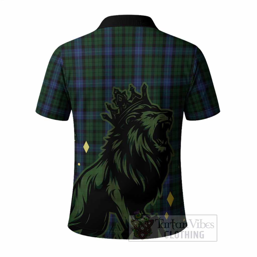 MacIntyre (McIntyre) Tartan Family Crest Polo Shirt Crowned Lion Roaring