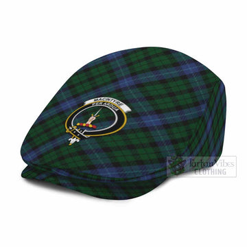 MacIntyre (McIntyre) Tartan Flat Cap, Jeff Cap Cross Style with Family Crest
