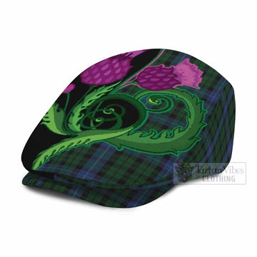 MacIntyre (McIntyre) Tartan Flat Cap, Jeff Cap Traditional Scottish Thistle