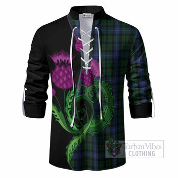 MacIntyre (McIntyre) Tartan Ghillie Shirt Traditional Scottish Thistle