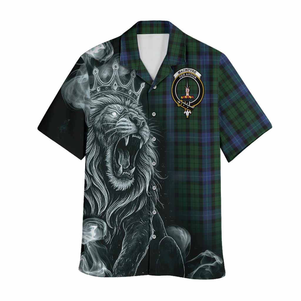 MacIntyre (McIntyre) Tartan Hawaiian Shirt Roaring Lion Heritage