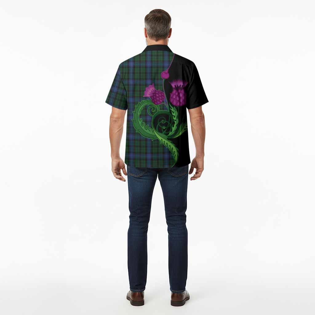 MacIntyre (McIntyre) Tartan Hawaiian Shirt Traditional Scottish Thistle