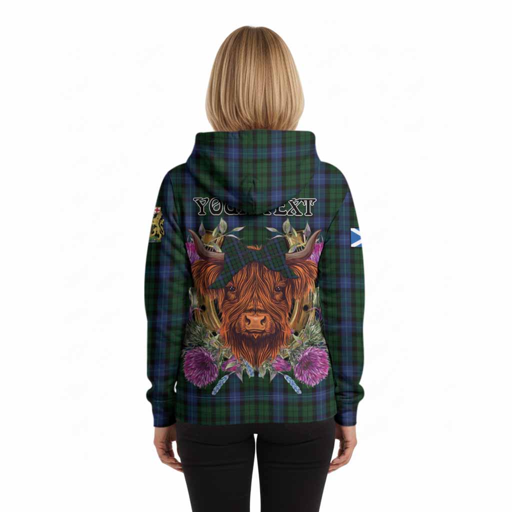 MacIntyre (McIntyre) Tartan Hoodie Scottish Thistle Heilan Coo
