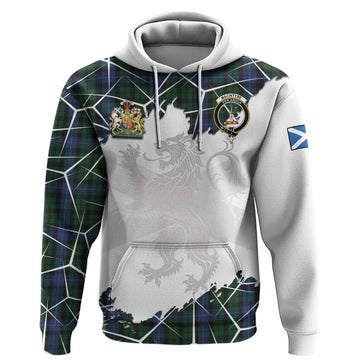 MacIntyre (McIntyre) Tartan Hoodie with Family Crest and Lion Rampant Grunge Style