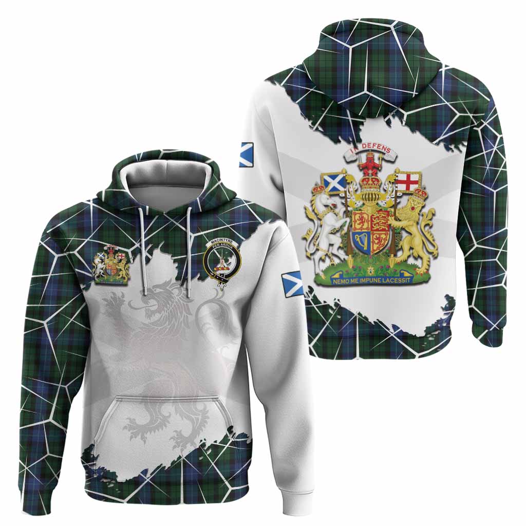 MacIntyre (McIntyre) Tartan Hoodie with Family Crest and Lion Rampant Grunge Style