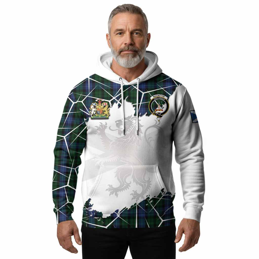 MacIntyre (McIntyre) Tartan Hoodie with Family Crest and Lion Rampant Grunge Style