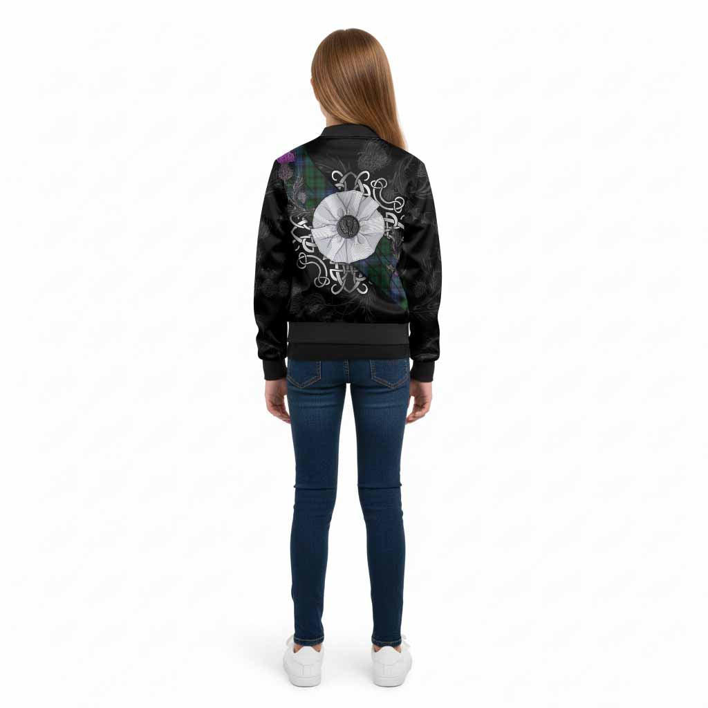 MacIntyre (McIntyre) Tartan Kid Bomber Jacket Jacobite White Rose - Tartan Vibes Clothing