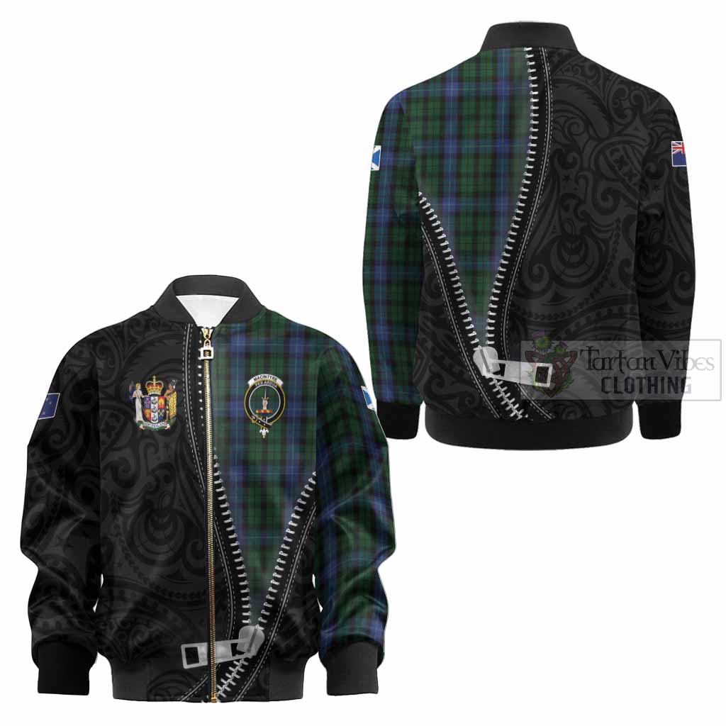MacIntyre (McIntyre) Tartan Kid Bomber Jacket New Zealand Pattern Unique Zipper Stylized