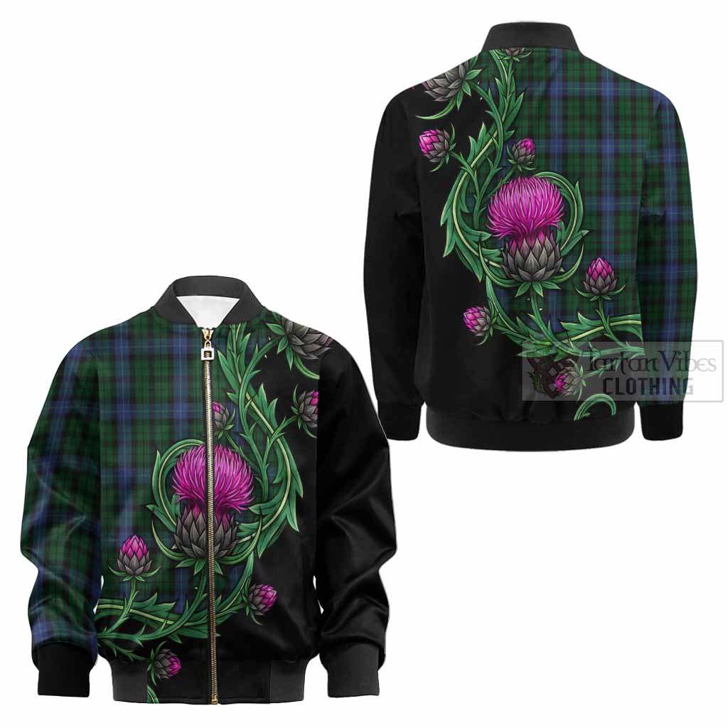 MacIntyre (McIntyre) Tartan Kid Bomber Jacket Resilient Scottish Thistle - Tartan Vibes Clothing