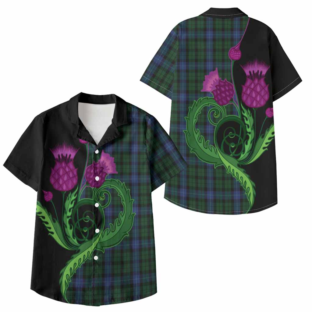 MacIntyre (McIntyre) Tartan Kid Hawaiian Shirt Traditional Scottish Thistle