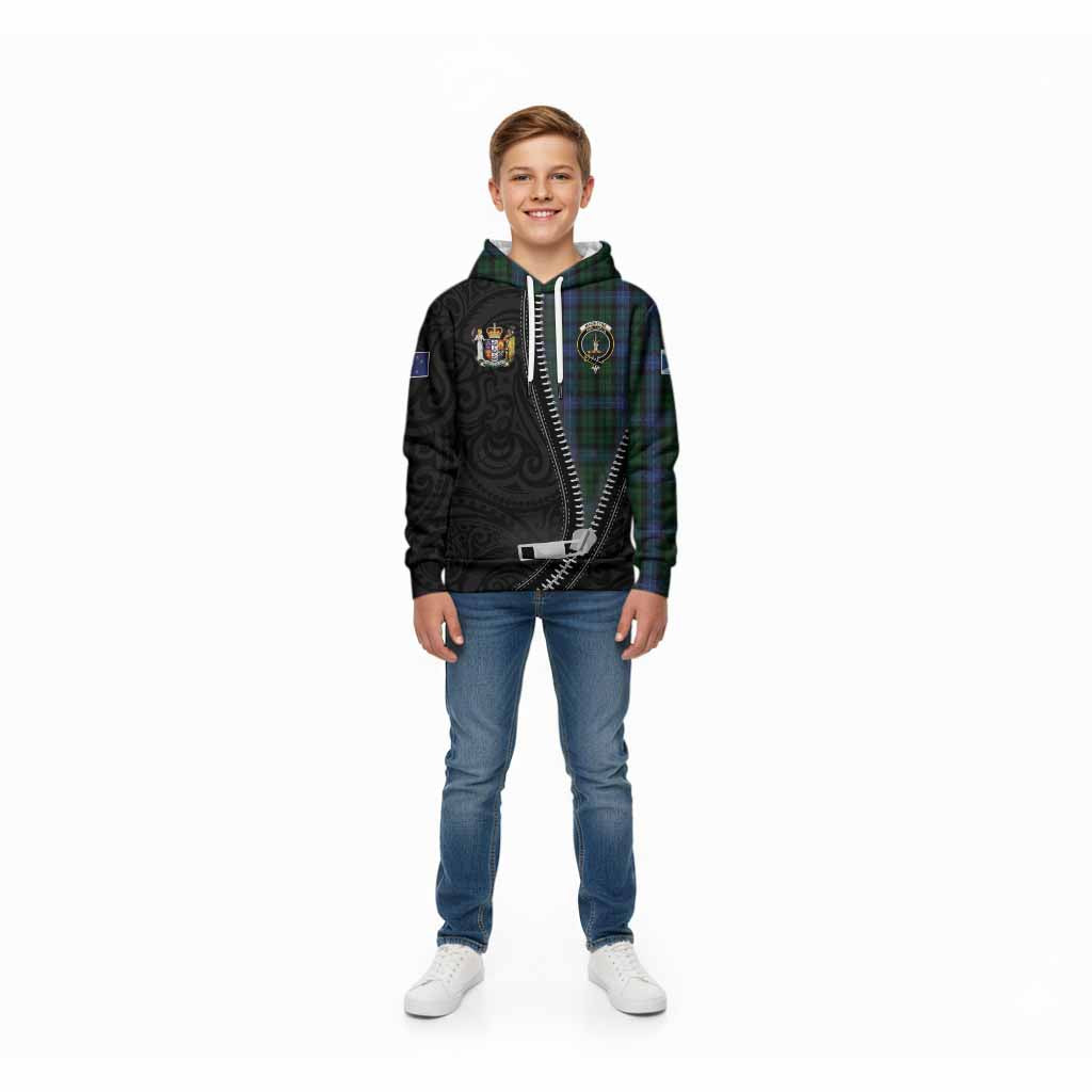 MacIntyre (McIntyre) Tartan Kid Hoodie New Zealand Pattern Unique Zipper Stylized