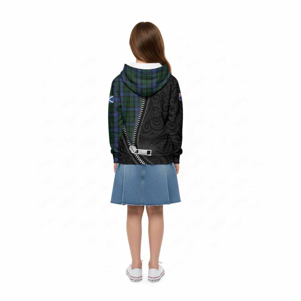 MacIntyre (McIntyre) Tartan Kid Hoodie New Zealand Pattern Unique Zipper Stylized