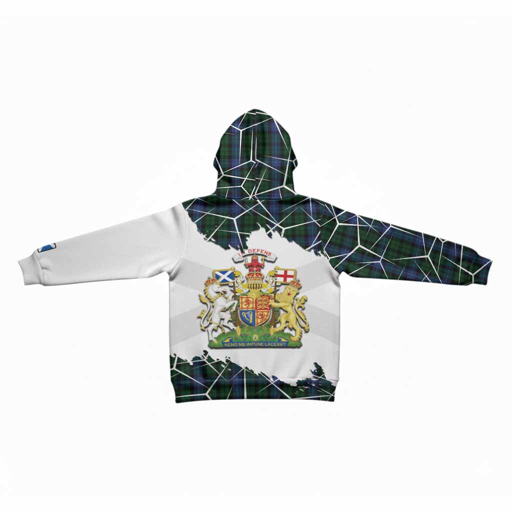 MacIntyre (McIntyre) Tartan Kid Hoodie with Family Crest and Lion Rampant Grunge Style